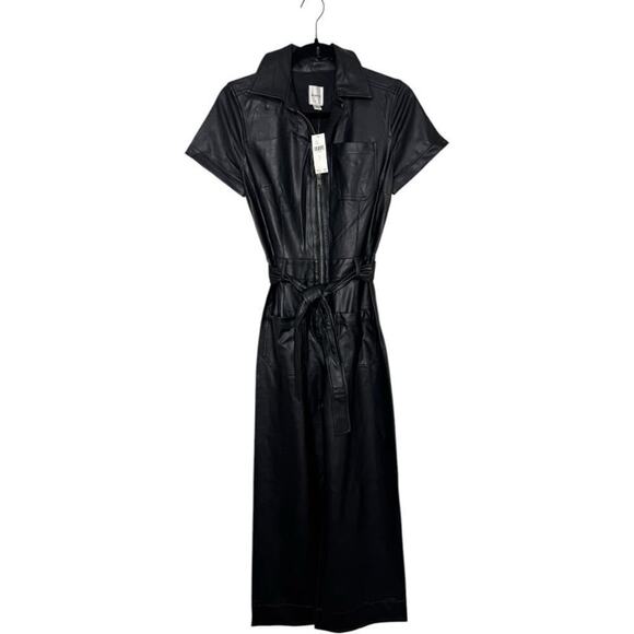 NWT The Colette Weekend Jumpsuit by Maeve: Faux-Leather Anthropologie Size XS - Picture 9 of 14